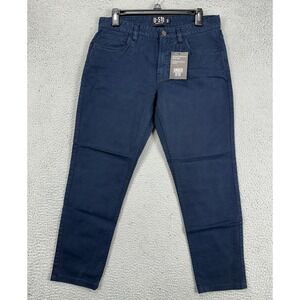 U-510 Garment Dyed‎ Twill 5 Pocket Pants Mens 30X25 Navy Blue Casual Stretch NEW